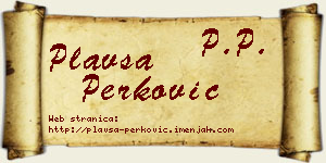 Plavša Perković vizit kartica